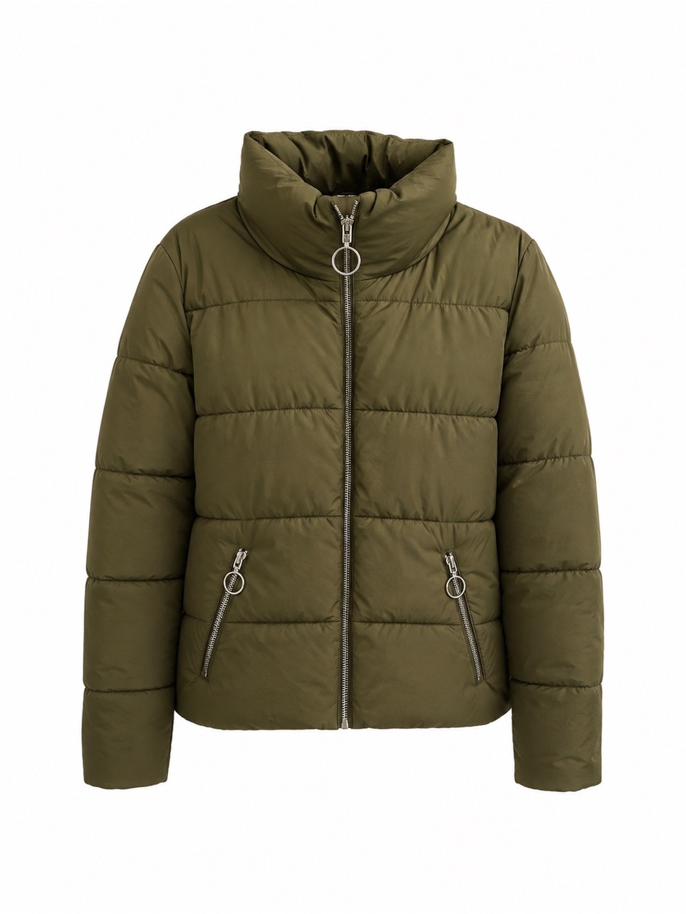 Altar'd State Olive Green Puffer Jacket Women’s Size M
